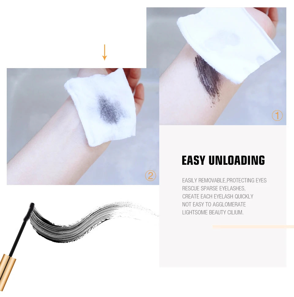 O.TWO.O 3D Mascara Lengthening Black Lash Eyelash Extension Eye Lashes Brush Beauty Makeup Long-wearing Gold Color Mascara