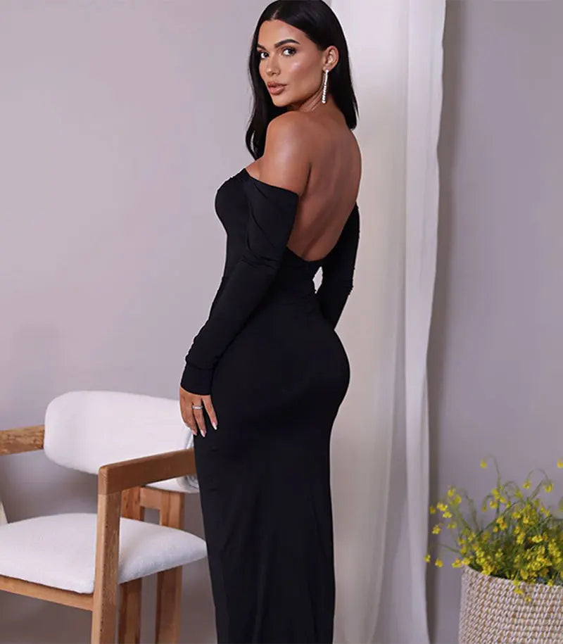 New Long Sleeve Sexy Maxi Dress Long Dress