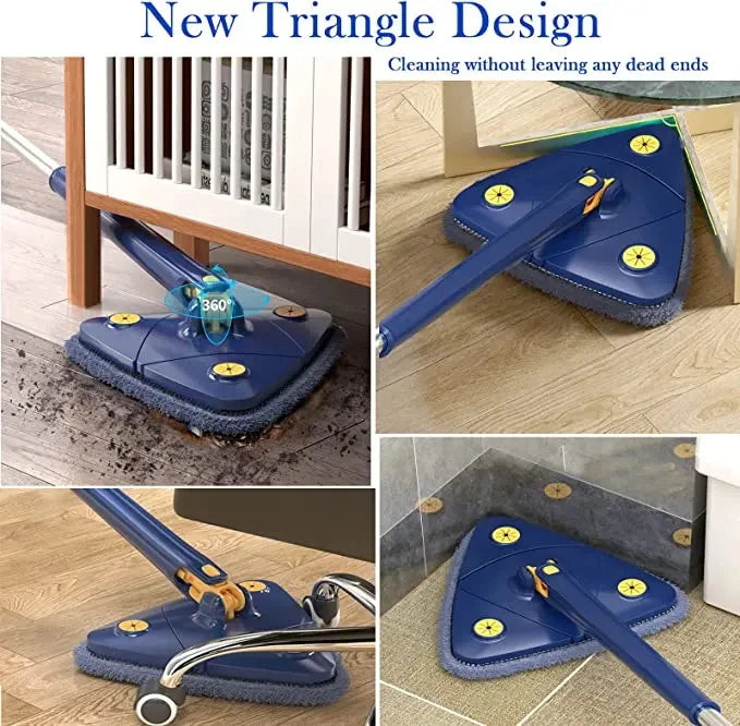 Telescopic Triangle Mop 360° Rotatable Spin Cleaning Mop rvg