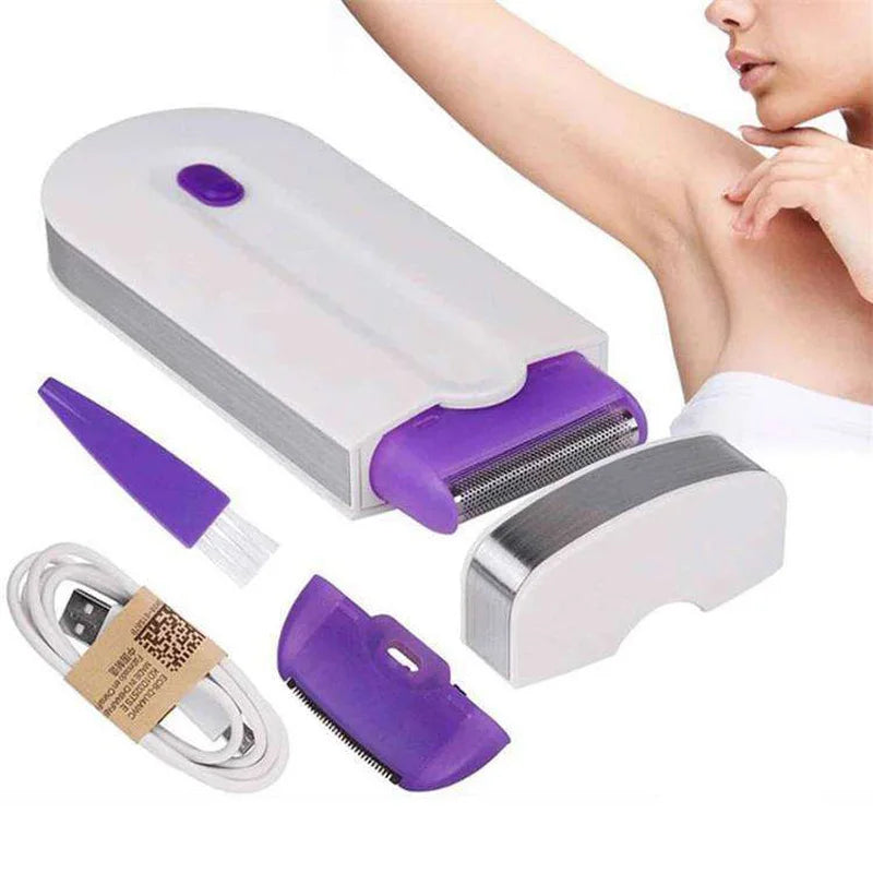 2 in 1 Electric Lady Hair Trimmer USB Rechargeable Sensor