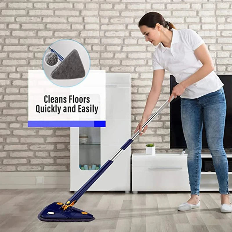 Telescopic Triangle Mop 360° Rotatable Spin Cleaning Mop rvg