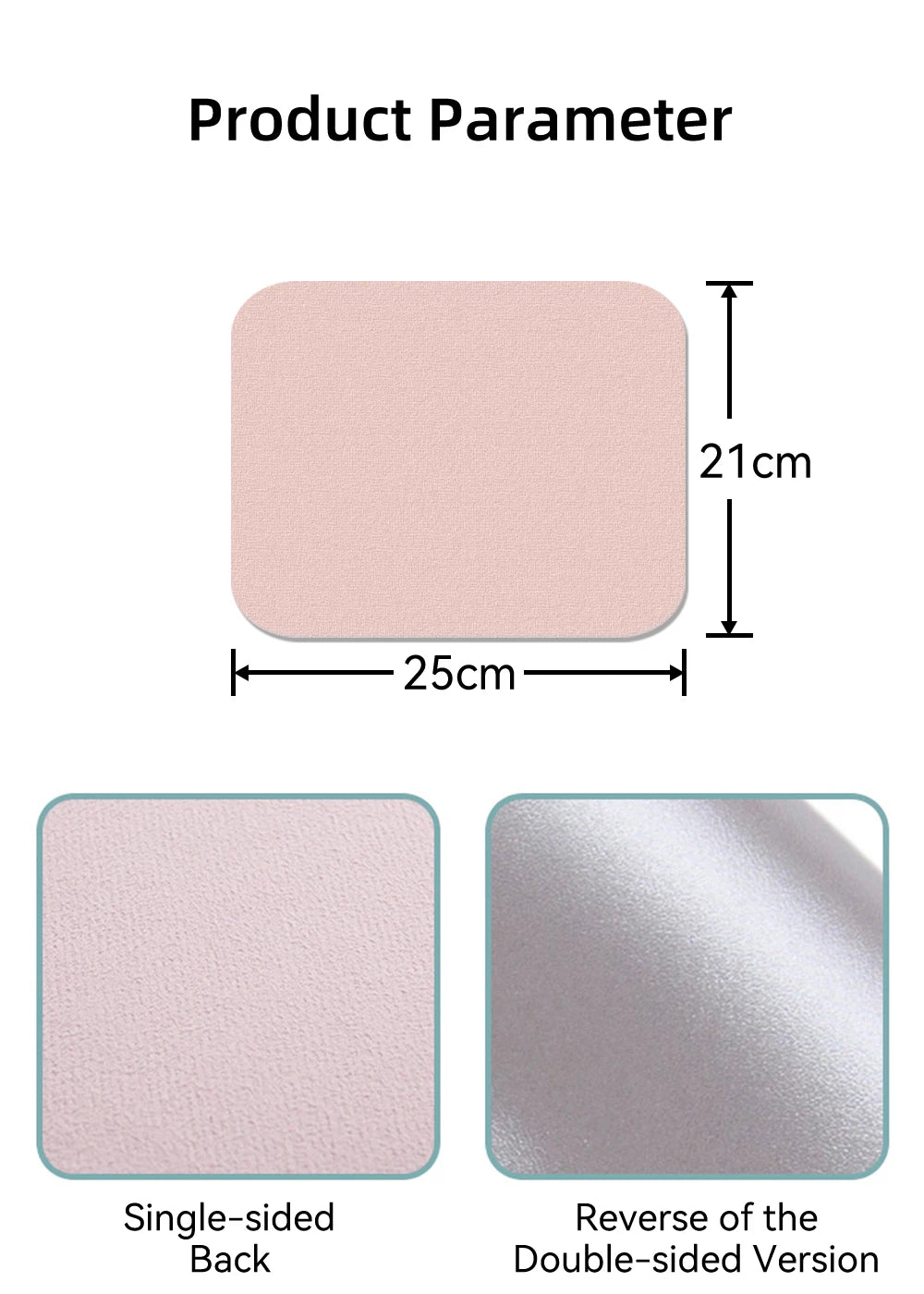 Small Size Office Mouse Pad Colorful Double-side Waterproof Desktop Protector