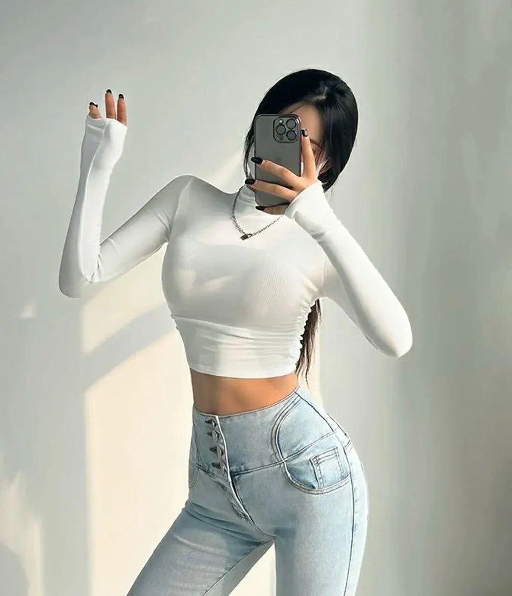 Basic Crop Tops Cropped T-Shirt