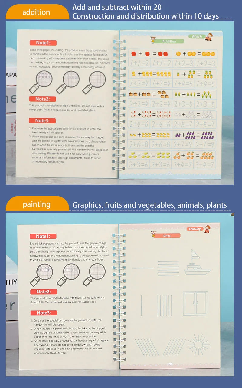 Full English Children's Slot Graffiti Book Pen Control Training