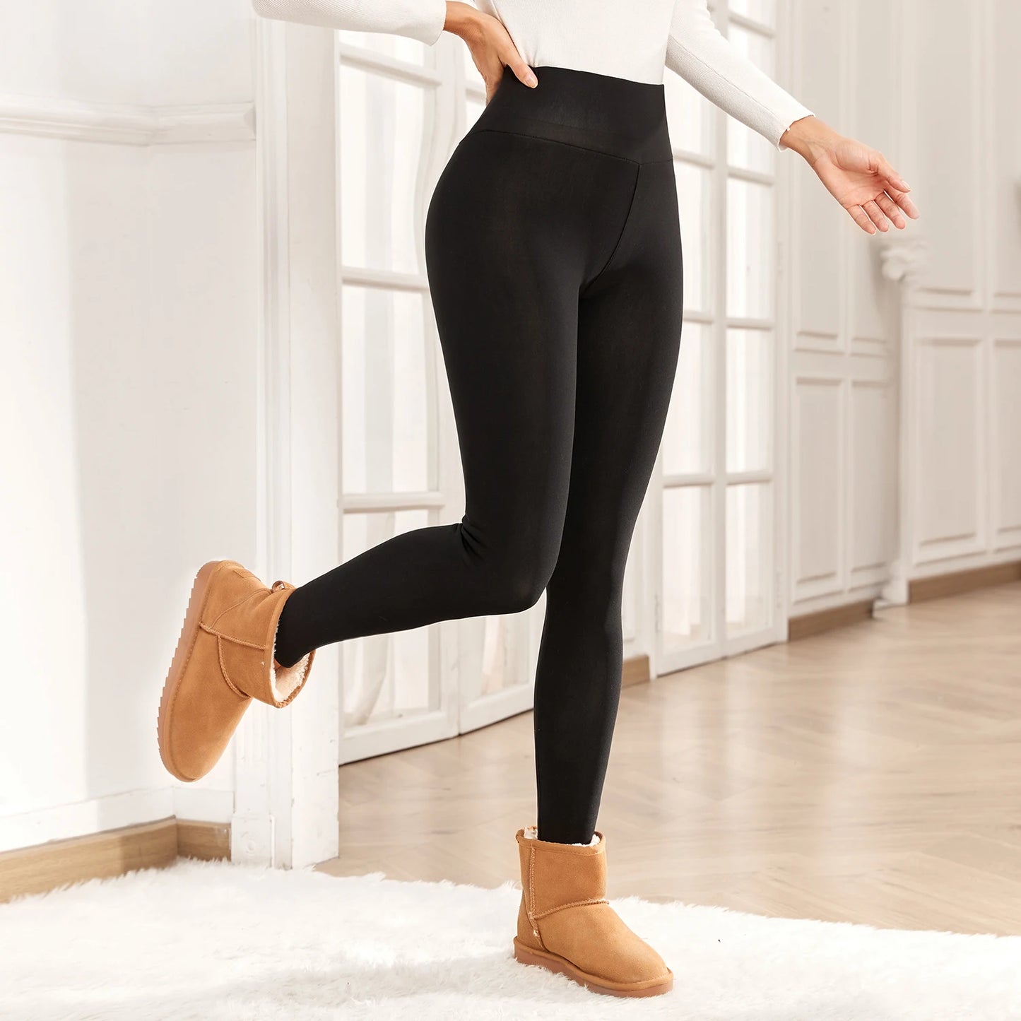 2Pieces Winter Leggings Women Cold Super Warm Pants