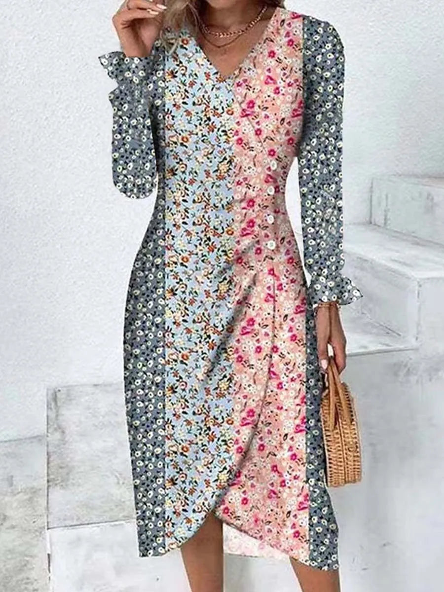 Floral Bodycon Midi Dress