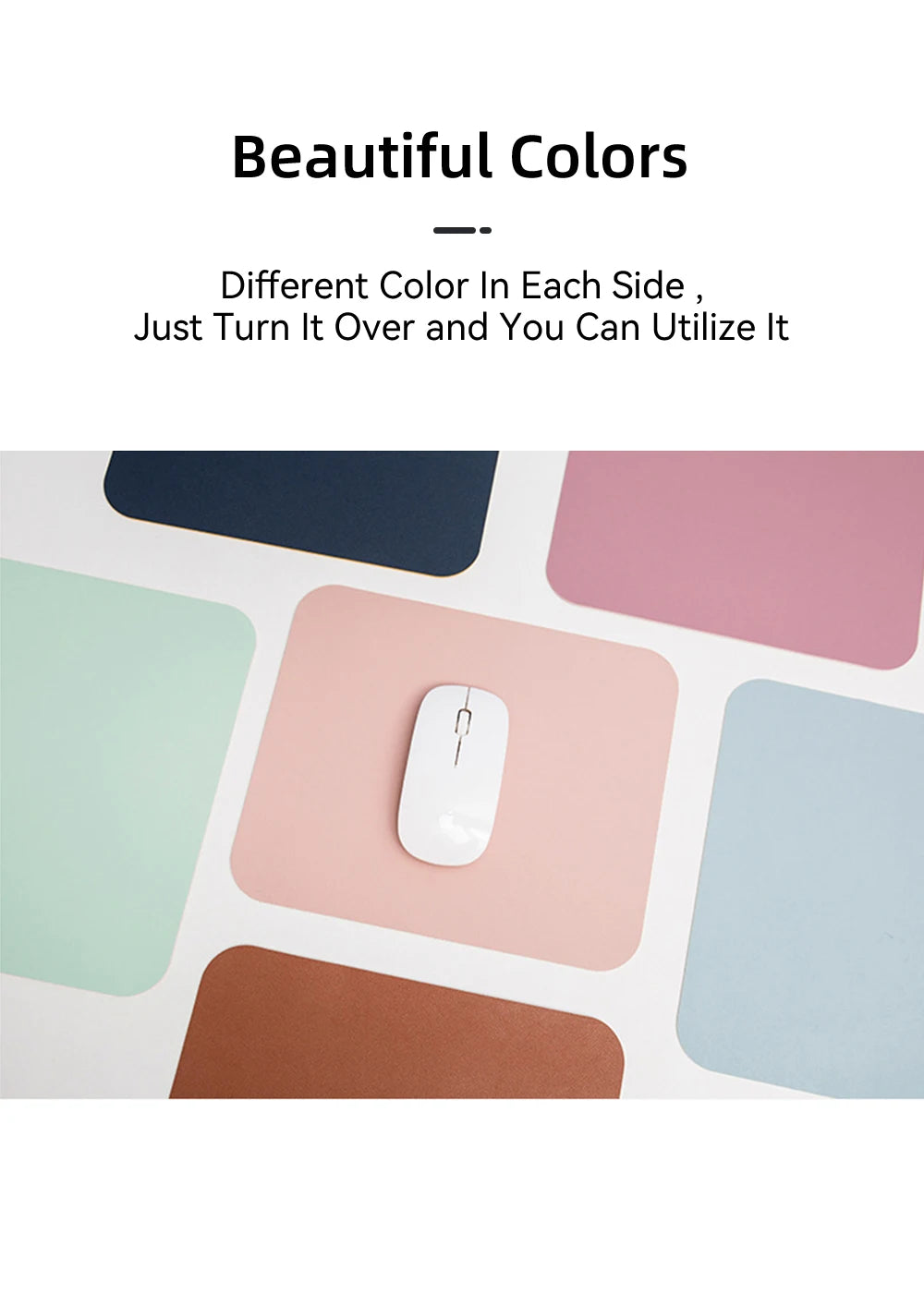 Small Size Office Mouse Pad Colorful Double-side Waterproof Desktop Protector