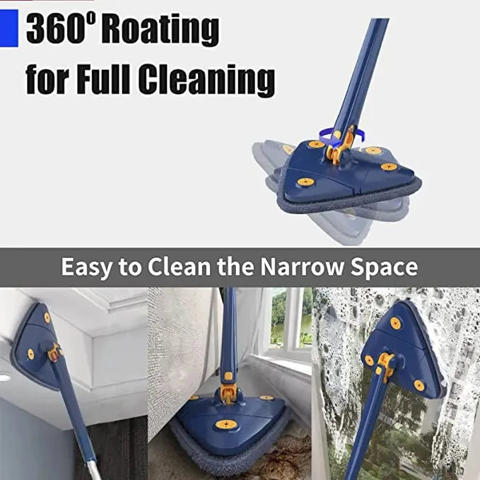 Telescopic Triangle Mop 360° Rotatable Spin Cleaning Mop rvg