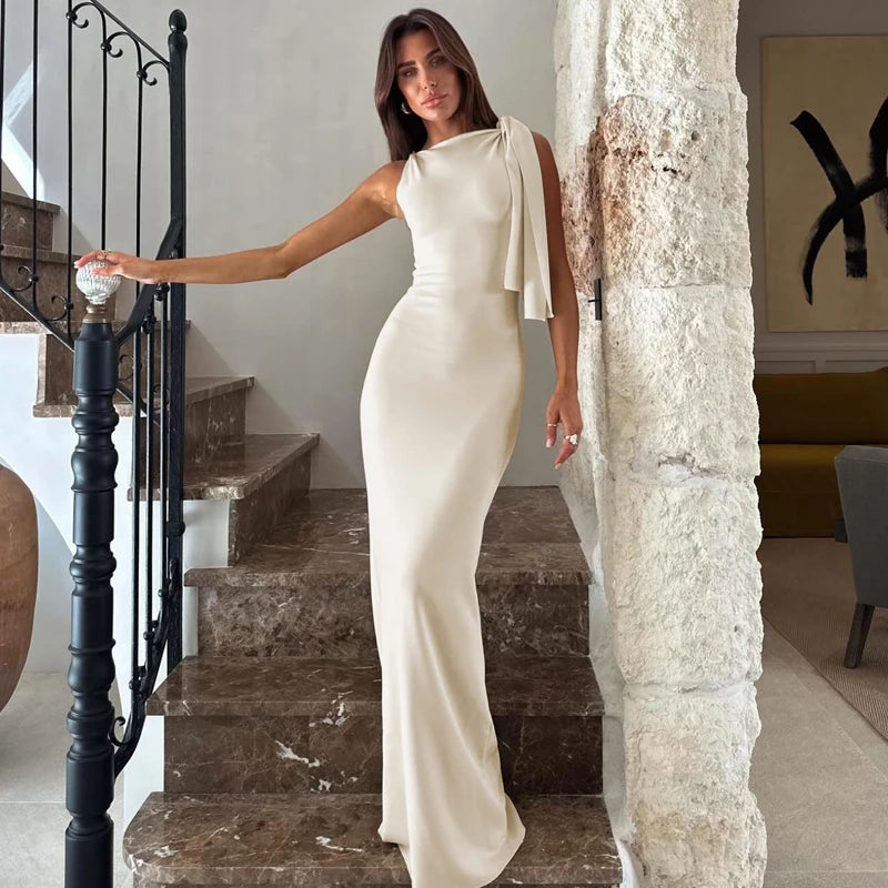 Asymmetrical  Summer Long Dress Women Elegant Celebrity Party Dresses 2024