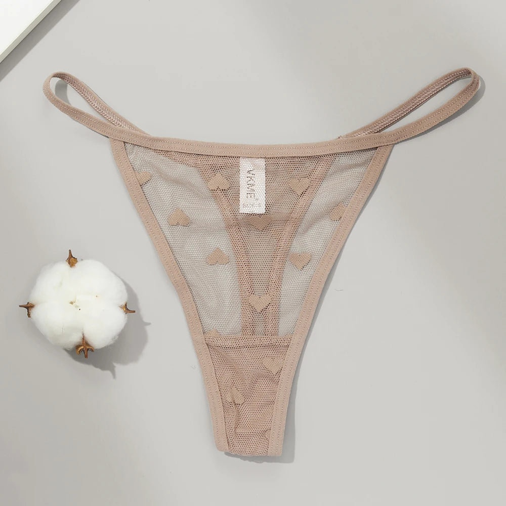 3PCS Lace Sheer Thong Panties Women's Sexy