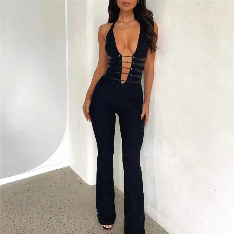 Chic Lace Jumpsuits Sleeveless long