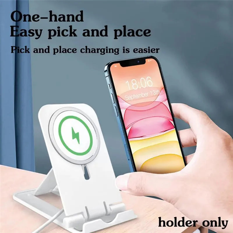 Wireless Charger Holder for iPhone15 11 14 Pro Max Portable Desk Mobile Phone Stand