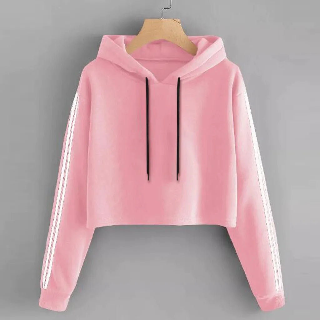 Women Crop Top Sweatshirt Tops