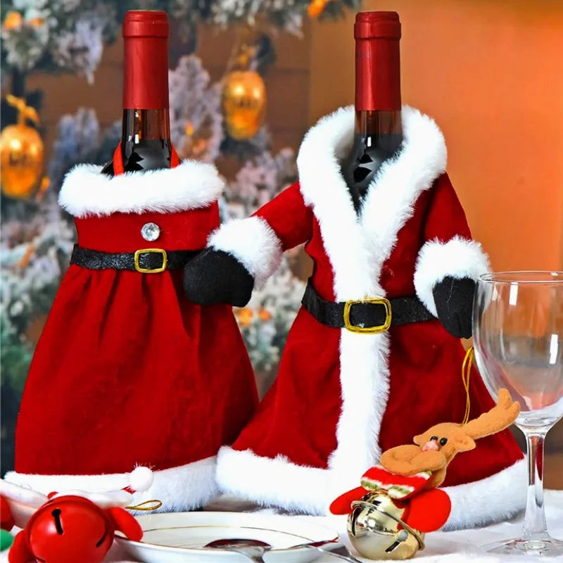 Christmas Wine Bottle Set