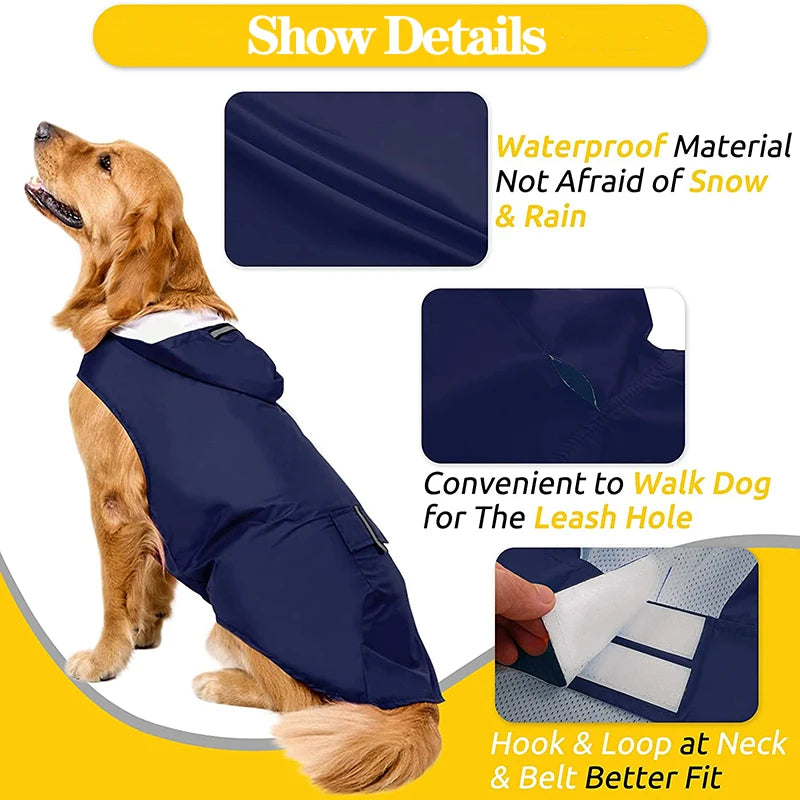 Dog Raincoat Small Large Dogs Waterproof Pet