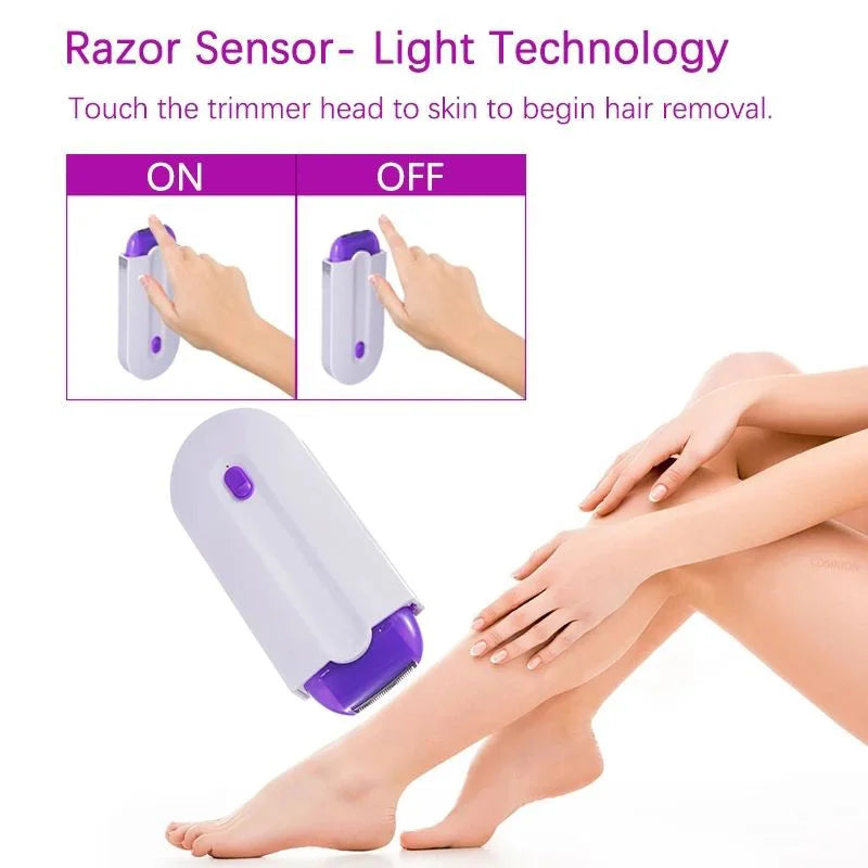 2 in 1 Electric Lady Hair Trimmer USB Rechargeable Sensor