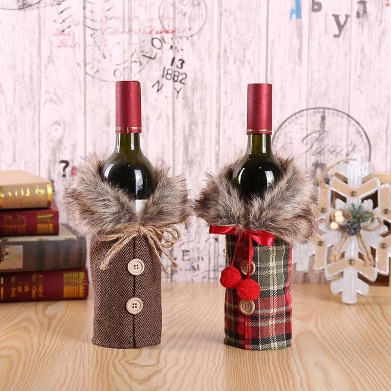 Christmas Wine Bottle Set