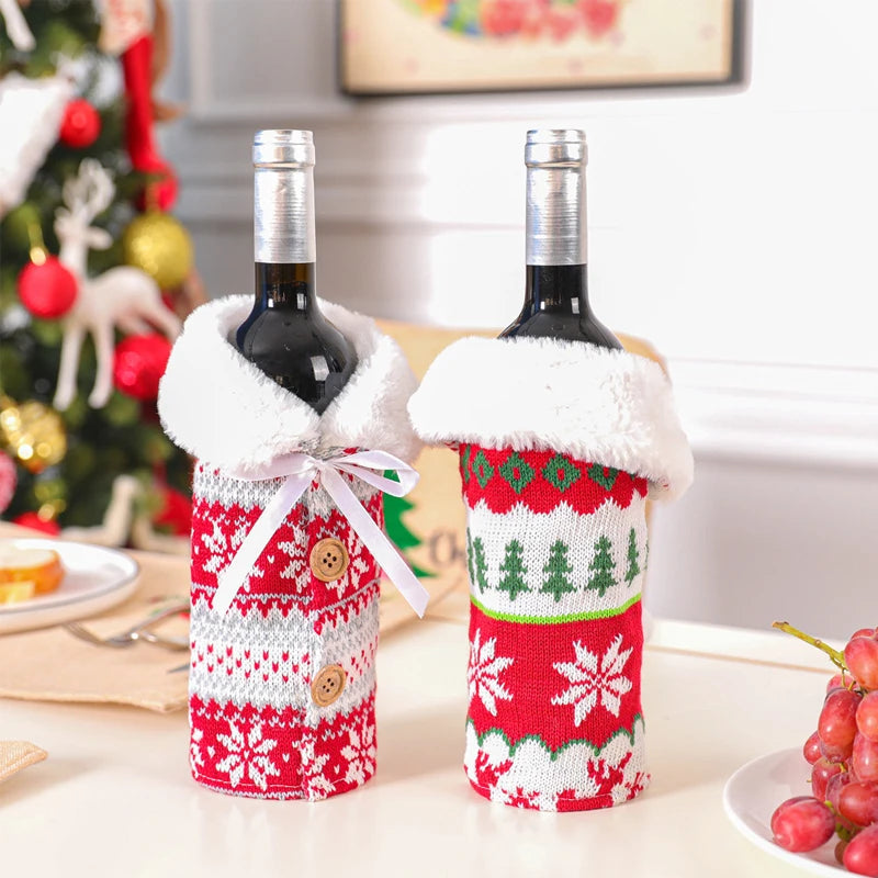 Christmas Wine Bottle Set