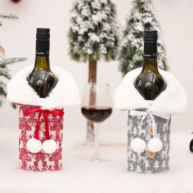 Christmas Wine Bottle Set