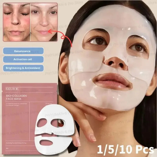 Bio Collagen Face Mask Shrink Pores Deep Hydrating Overnight Mask Moisturizing Refreshing Brightening Face Skin Care