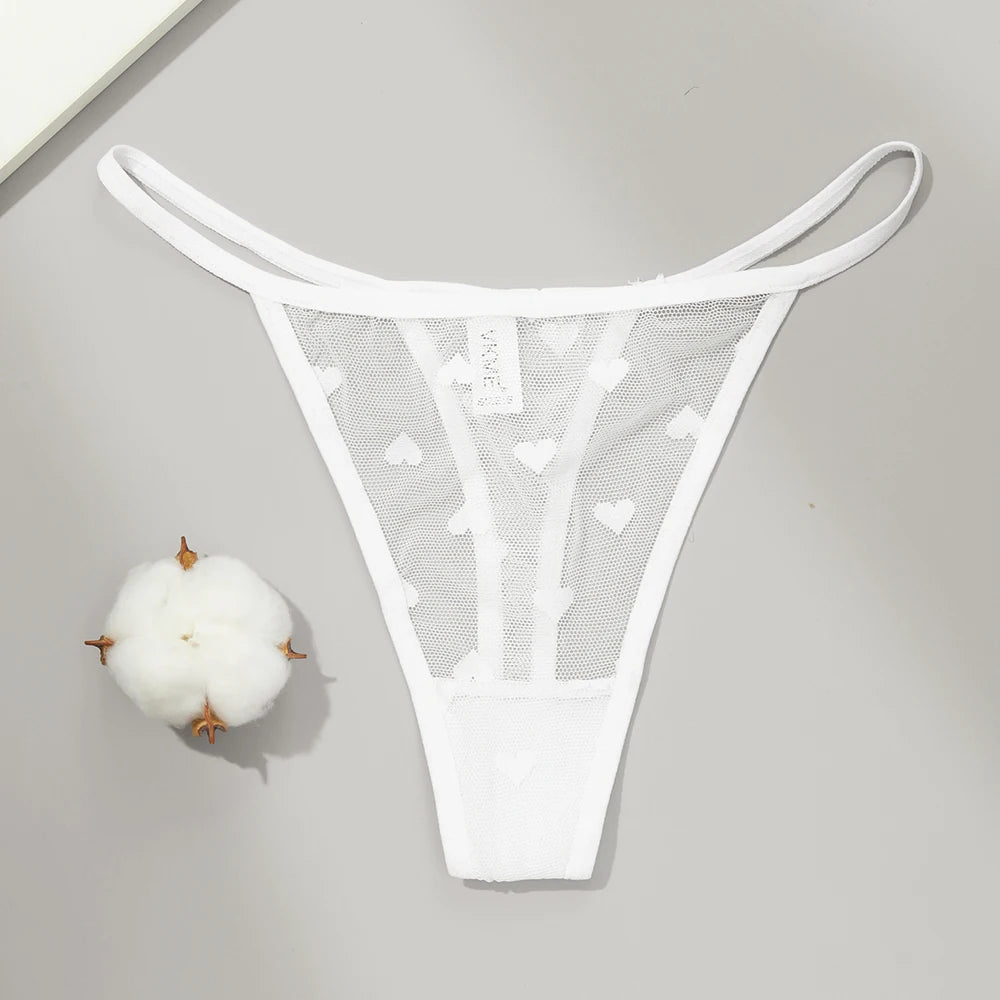 3PCS Lace Sheer Thong Panties Women's Sexy