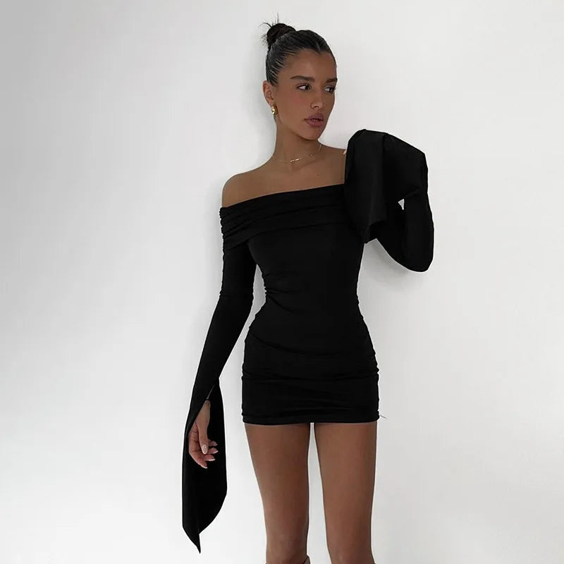 Elegant Mini Dress Winter Party Backless Fashion Dresses