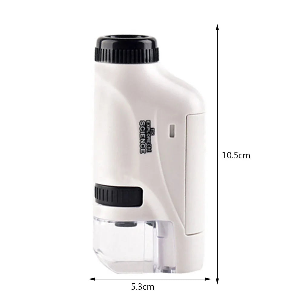 Mini Pocket Microscope Handheld Microscope Kit Battery