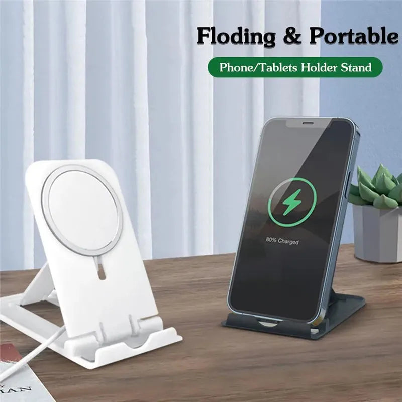 Wireless Charger Holder for iPhone15 11 14 Pro Max Portable Desk Mobile Phone Stand