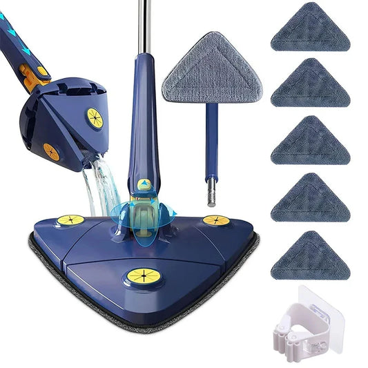 Telescopic Triangle Mop 360° Rotatable Spin Cleaning Mop rvg