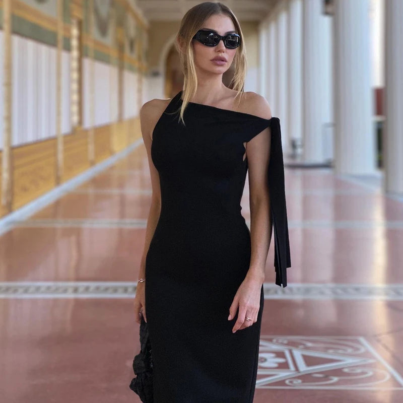 Asymmetrical  Summer Long Dress Women Elegant Celebrity Party Dresses 2024