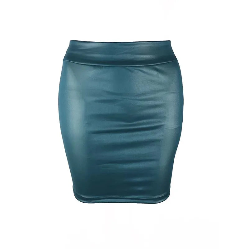 Leather Pencil Mini Skirt High Waist Sexy Fashion Korean Short Skirts Women Wholesale Summer Sweet