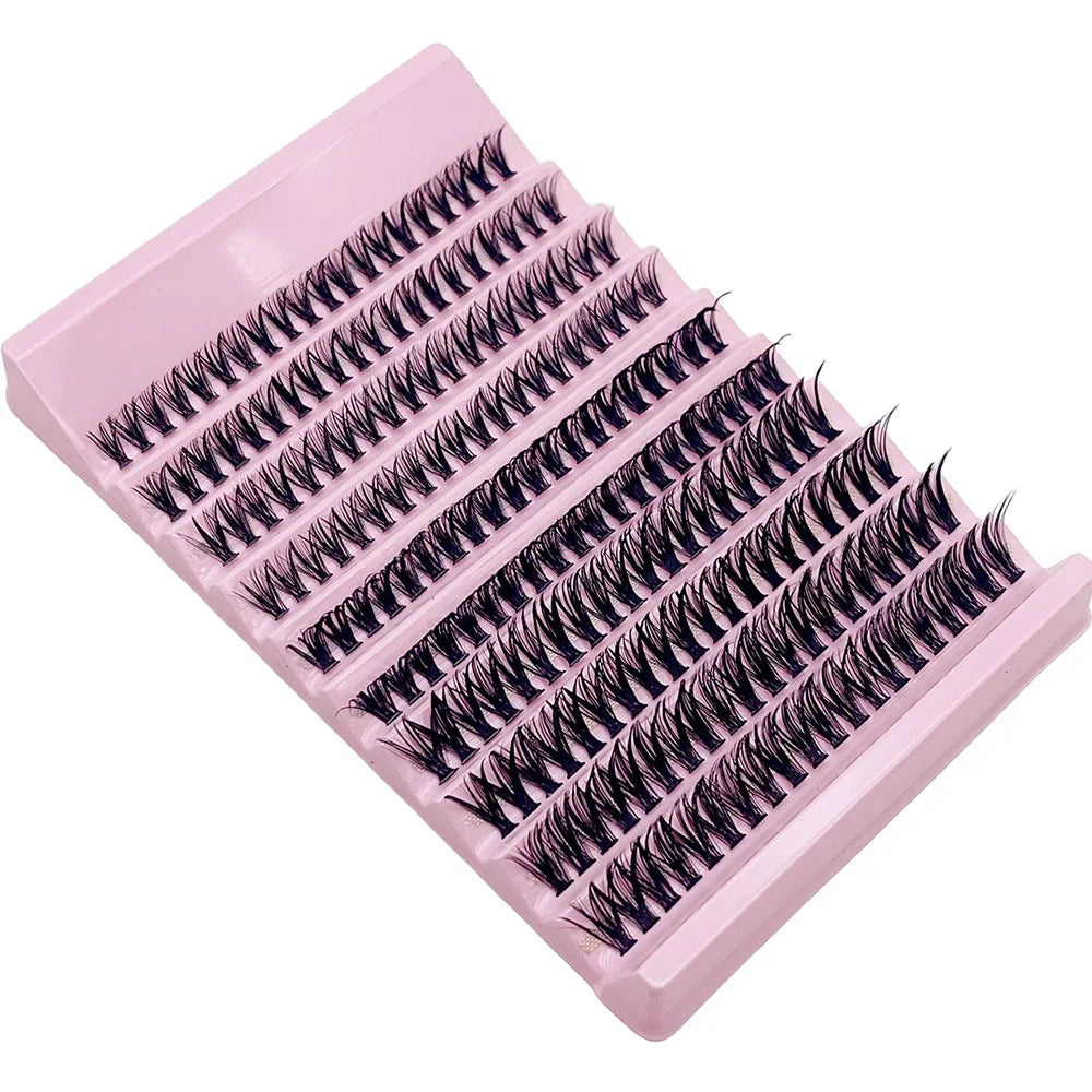 Lashes 8-16mm 200pcs Cluster Lashes Natural Look Mixed Tray DIY Eyelash Extension Volume Lash