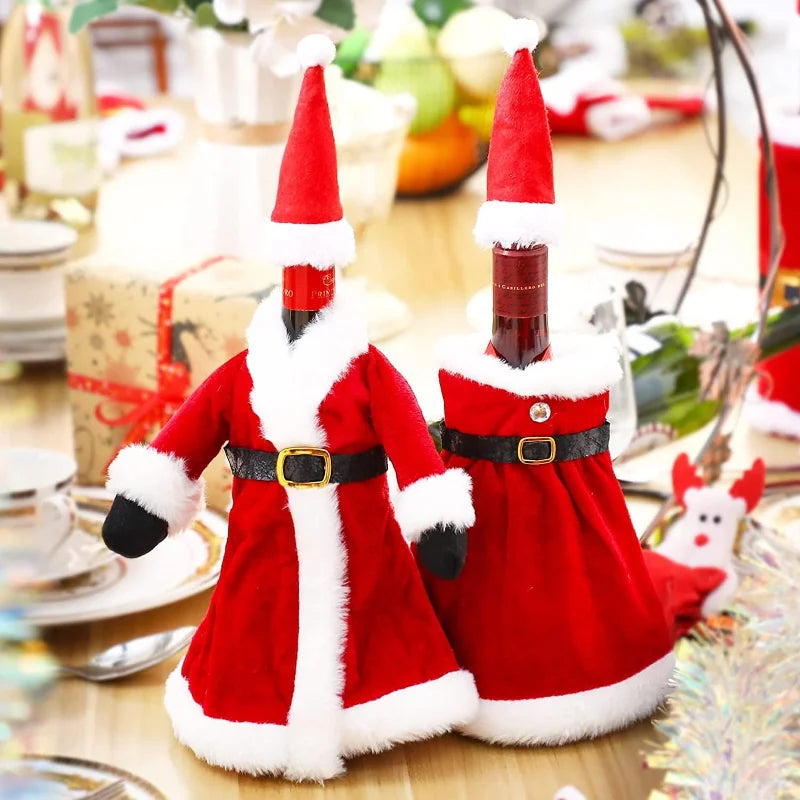 Christmas Wine Bottle Set